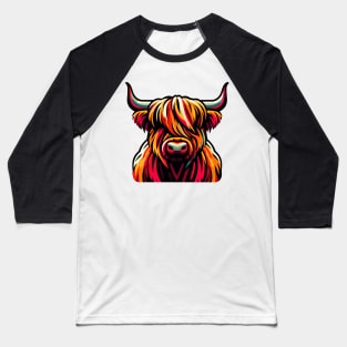 Cute Highland Cow Baseball T-Shirt